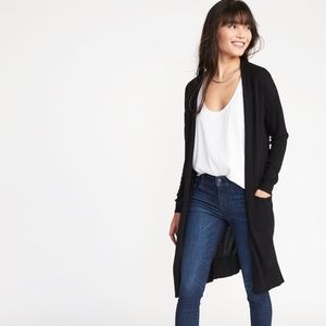 Open-Front Extra-Long Sweater